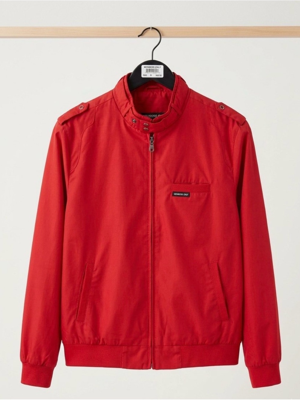 Vintage Members Only Red Lightweight Bomber Jacket, Men’s Large